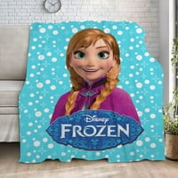 Crtane smrznute djevojke Fleece pokrivač, super meko i toplo bacanje pokriva za kauč, kauč i krevet
