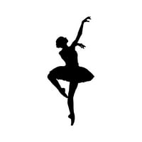 Baletna plesačica Balerina naljepnica naljepnica Die Cut - samoljepljivi vinil - Vremenska zaštitna - izrađena u SAD - Mnogo boja i veličina - plesni plesači Art od V1