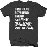 BF Porodica nikad ne završava grafičke košulje xlarge tamno siva