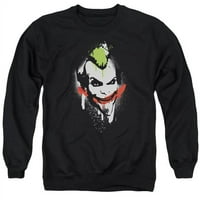 Treevco BM1985-AS- Arkham City & Spraypaint osmijeh-odrasli Crewneck Dukserica, Crna - mala