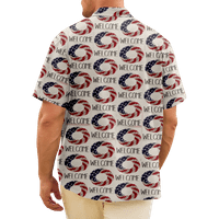 4. jula muške havajske majice USA Nacionalna zastava grafički otisak košulje 3D 3D Print vanjskih uličnih