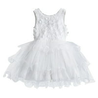 Djevojke oblače elegantne ruched tulle outfit midi ljetne djeveruše haljine bijele boje