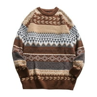 Frehsky džemperi za žene ženska jesenina zimska vintage prugasti džemper pulover pleteni džemper žene