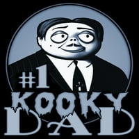 Muška porodica Addams Kooky tata Gomez Addams Grafički tee crni veliki