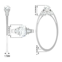 1. CT Moissanite Solitaire zaručni prsten za žene u zlatu, certificirani moissan zaručnički prsten,