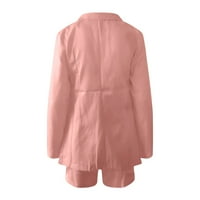 Outfmvch Cardigan za ženske jakne kratke hlače odijelo odijelo temperatura modni casual rever kardigan