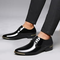 Šiljaste kožne cipele muške poslovne klasične ležerne cipele od muške kožne cipele za muškarce crna