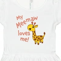 Inktastic My Meemaw voli me-slatka Giraffe poklon toddler haljina