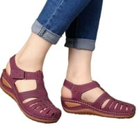 Hinvhai Girls Ljetne cipele Clearence Soft Imitacija kože Zatvoreno nožni prsti Vintage Antiklizni sandale