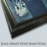 Puhanje mjehurića Veliki crni ukrašeni drveni okviri Canvas umjetnost Giovanni Battista Torriglia