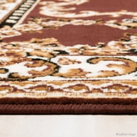 AllStar tamno smeđa tkana visokokvalitetna tepih. Tradicionalno. Perzijski. Cvijet. Zapadno. Dizajnerska