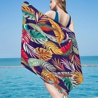 SkPabo ručnik za plažu od mikrovlakana super lagana šarena ručnik za kupanje otporna na plažu sa višenamjenskim