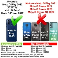 Vibecover tanak futrola Kompatibilan je za Motorola moto G Play G Pure G Snaga, Ukupna zaštitnica Fle