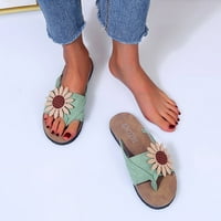 Wirdiell ženske ležerne modne flop flops Suede Flower Flip Toe Flathine cipele za plažu