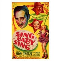 Posteranzi Movgf Sing Baby Sing Movie Poster - In
