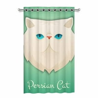 Perzijska CAT BlackOut Prozor zavjesa zavjese za spavaću sobu dnevni boravak Kuhinjske zavjese