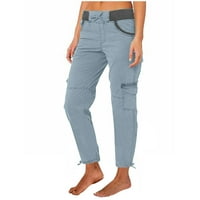 Pitauce High Squiste teretni hlače za žene, ravne široke noge lagane brzine suhe borbene vojne hlače