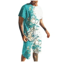 Elneeya Ležerna odjeća Ljeto Moda 3D Ispis O-izrez Sportska odjeća Muška rukavica Slobodna udobna komfejska