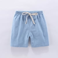 Miluxas Toddler Kids Baby Boy Girls Fashion Slatke čvrste boje posteljine PATS Sportske casunske kratke hlače Dječja odjeća za čišćenje plave 3-4 godine