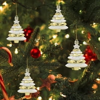 Nova božićna stabla privjesak božićne ukrase drvca Božićni poklon plastificiran božićni ukras na privjesku