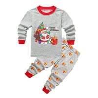 Little Boys Girls Božićne pidžame za Toddler Pamuk Elk Spavaća odjeća s dugim rukavima Dječja odjeća
