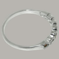 Britanci napravio je 9k bijeli zlatni prsten s prirodnim dijamantskim i gartnim ženskim vječnim prstenom