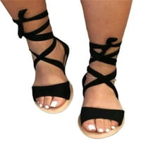 Ritualay ženske dame Flat strappy visokog čipke za vezanje zip noga Gladiator Sandale