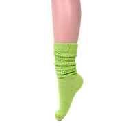 Pamučne lagane čarape za žene za žene LEMON Green Pair veličine 9-11