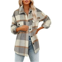 Azrian Womens Cardigan plaćeno jaknu odore, plus veličine kaputi i jakne, žene autunm i zimska ispisana