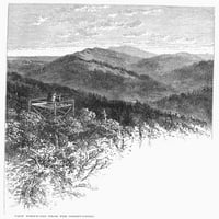 Arkanzas: Planine, 1878. Nepoštovanje zapadno od opservatorije u planinama Ouachita u Hot Springsu,