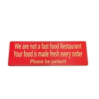 Mi nismo restoran brze hrane, budite znak strpljivog