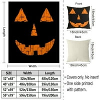 Halloween Dekorativni pokrivač s jastukom ,, horor skelet groblje pucketin fenjer magyy mlandr za spavaću