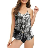 Žene kupaći kostimi sa šorcama kupaćim odijelima plus veličine ispisanih stražnjih leđa plivanja Swimress