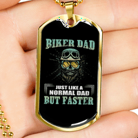 Biker Papa Biker ogrlica od nehrđajućeg čelika ili 18K zlatni pas za pse 24