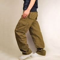 Edvintorg Kamuflažne teretne hlače za muškarce Muški čvrsti multi-džepni kombinezoni na otvorenom ulicom