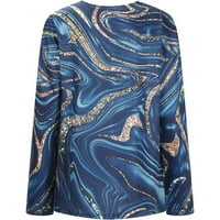 Ženski vrhovi dugih rukava poprečni ovratnik V vrat Geometrija pulover Ležerne prilike Comfy TEE bluza