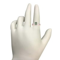 Aonejewelry 10K Rose Gold Halo Style Diamond Ring za žene sa 2. CTTW prirodnim zelenim ametistom i dijamantima