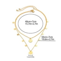 Slojevita ogrlice slojevito nakit klasični ženski nakit pokloni Ženski nakit Pokloni Srebrna jedna veličina