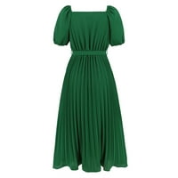 Juebong Womens Wir V izrez duge haljine, Trendi kratki rukav ruffle tunic Maxi Dress Elegant Solid A-Line