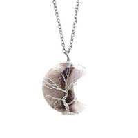 Prebacite narukvice za žene namotavanje Natural Moon Natural Stone ogrlica ručno izrađena ogrlica ogrlicu