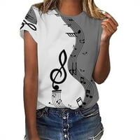 Majice miayilima za ženske majice za vintage Musical Note Ispis Ters Tory Gift košulja