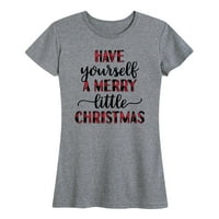 Instant poruka - Merry Little Božićni crveni bivolov - Ženska grafička majica kratkih rukava