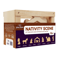 Dobar drveni sanduk za rodbinu Nativity scena 8pc