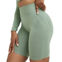 Žene Bespremljene kratke hlače visoke struke Bikerske kratke hlače Yoga vježbajte kratke hlače