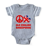Cafepress - Fin Mir Love Old English ovčarski zastava za bebe stopalo - Slatka novorođenčad za bebe