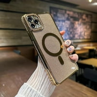 iPhone Pro ma Glitter Case [kompatibilan sa magsafe] Lagana i luksuzna postavljanje slatkog blagih udarnih
