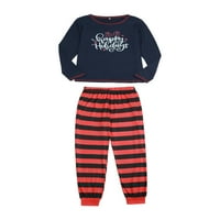 Carolilly Striped outfit roditelj-dijete, tiskanje kombinezon za spavanje s dugim rukavima