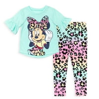 Disney Minnie Mise Dojenčad za djecu za djecu, majica i tajice Outfit postavljaju novorođenče do velikog