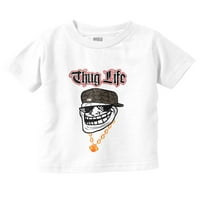 Troll Face Meme Thug Life Big Smiley Toddler Boy Girl majica Dojenčad Toddler Brisco Brends 5t