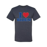Wild Bobby, volim Biden SAD predsjednika političkih muškaraca Grafički tee, vintage Heather Mornarice,